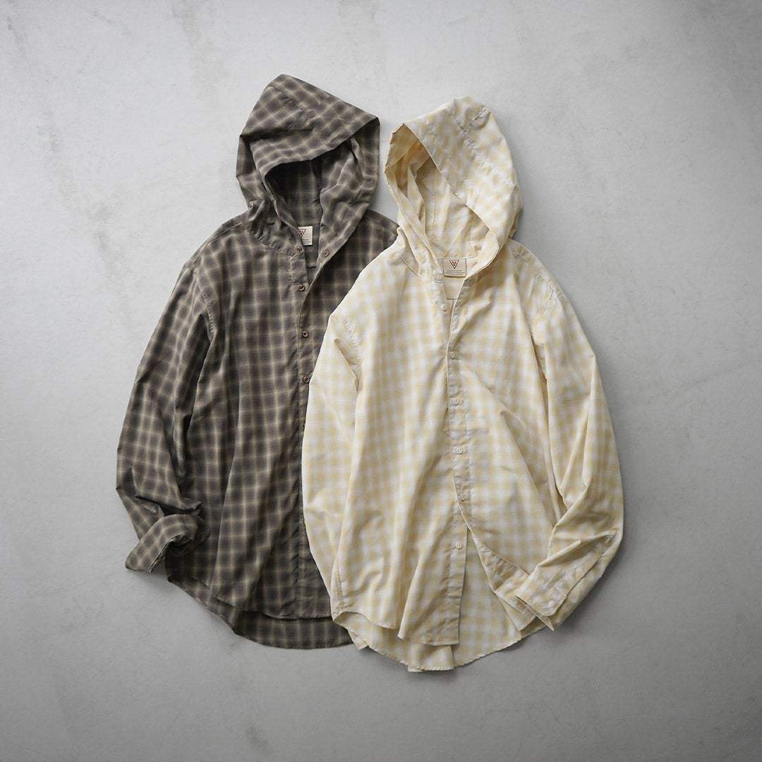 RAG / Chemise à capuche à carreaux ombrés Coupe UV