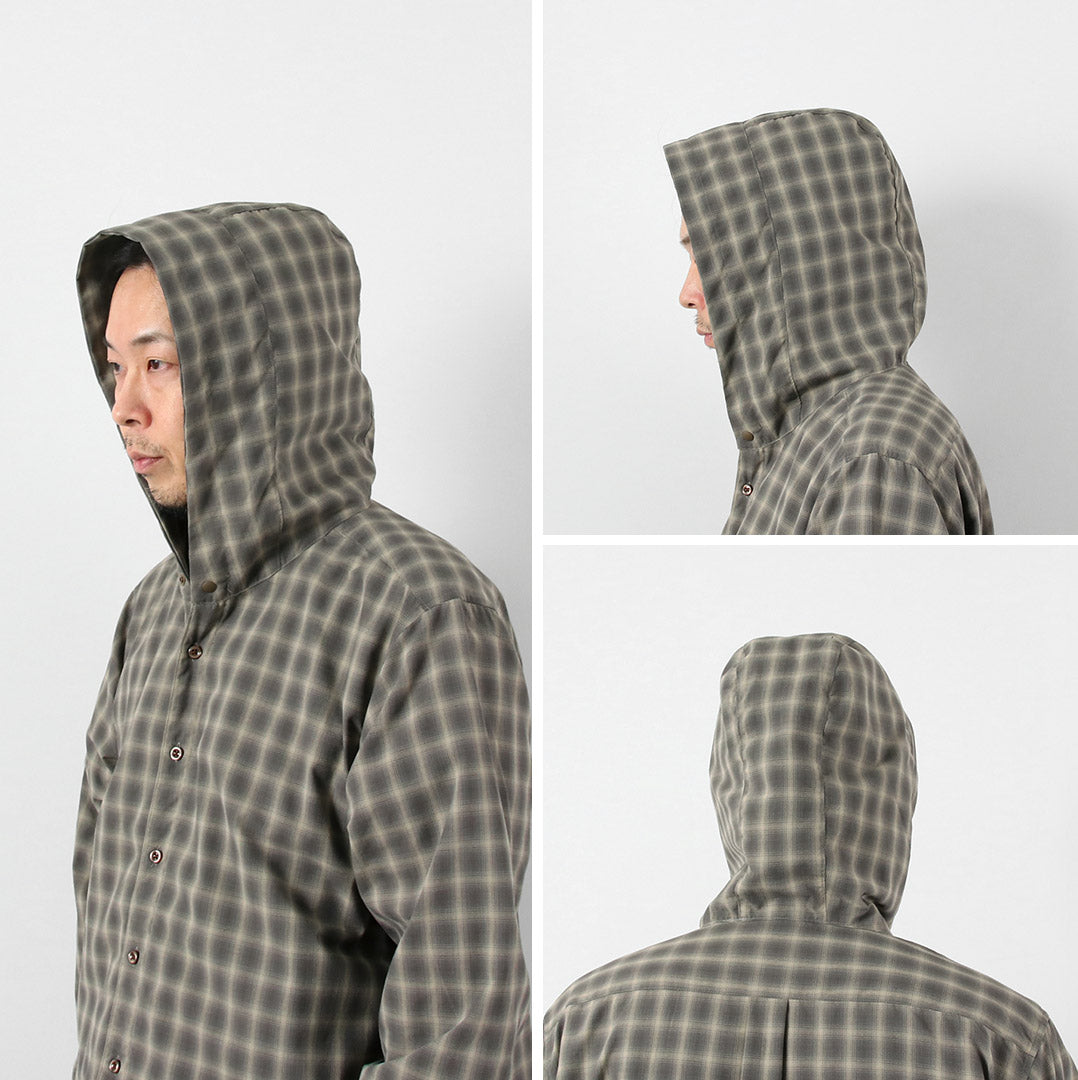 RAG / Chemise à capuche à carreaux ombrés Coupe UV