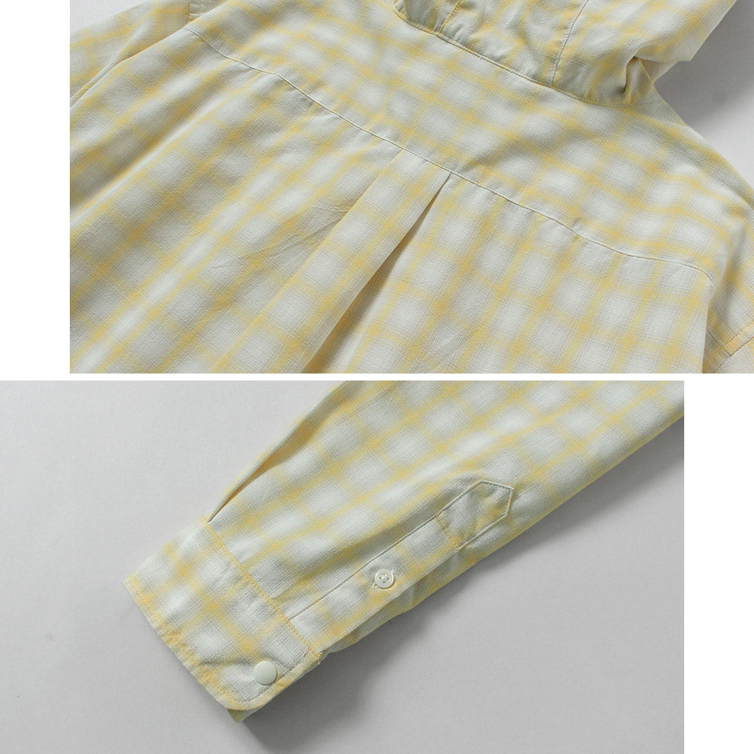 RAG / Chemise à capuche à carreaux ombrés Coupe UV