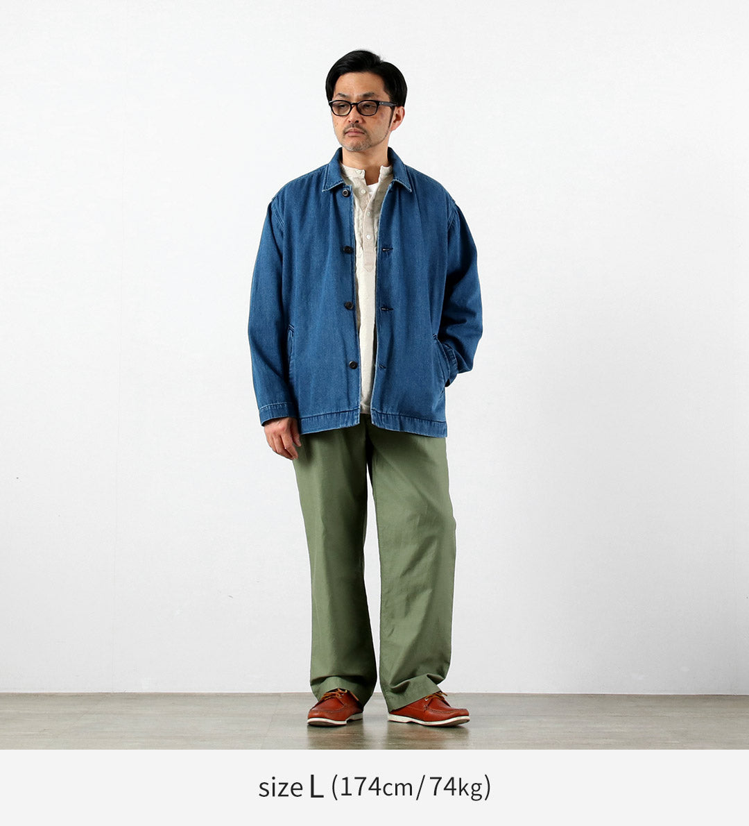 GOHEMP / 스페셜 오더 9온스 코튼 헴프 데님 오버셔츠 코트 GOHEMP × KEMA DESIGNS