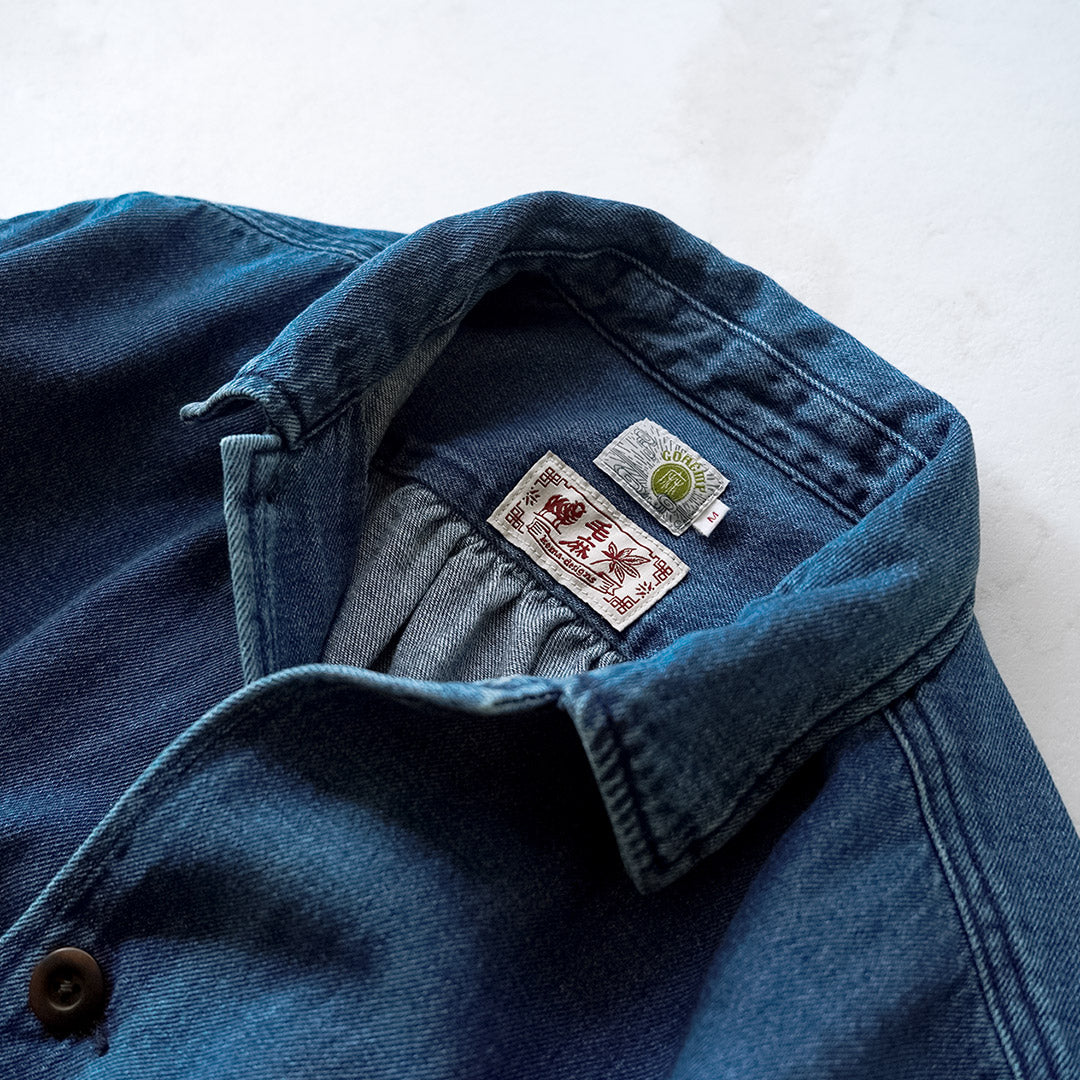 GOHEMP / 스페셜 오더 9온스 코튼 헴프 데님 오버셔츠 코트 GOHEMP × KEMA DESIGNS