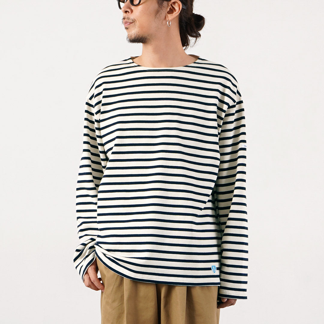 ORCIVAL / Crew Neck Long Sleeve Pullover French Basque Shirt