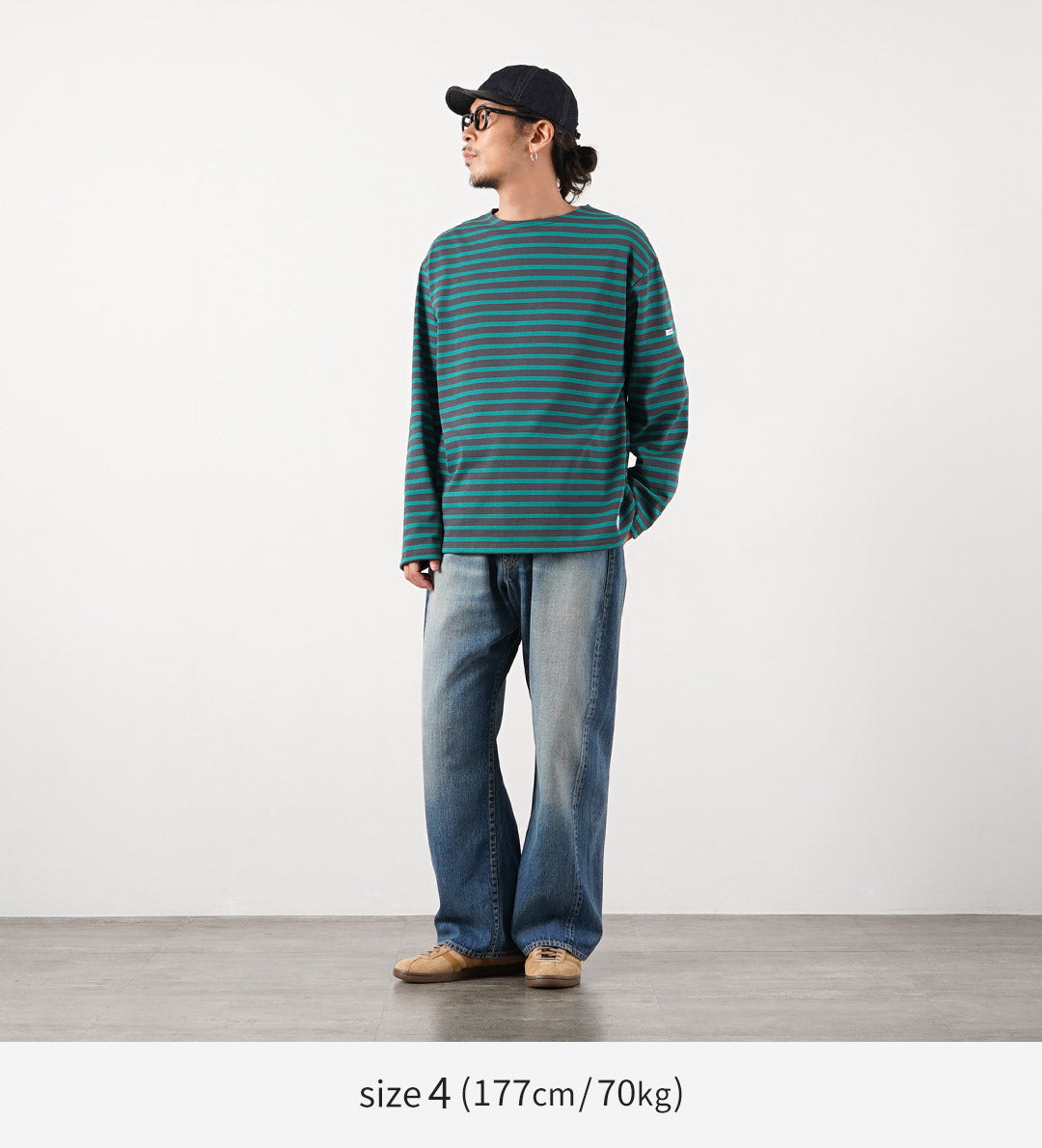 ORCIVAL / Crew Neck Long Sleeve Pullover French Basque Shirt