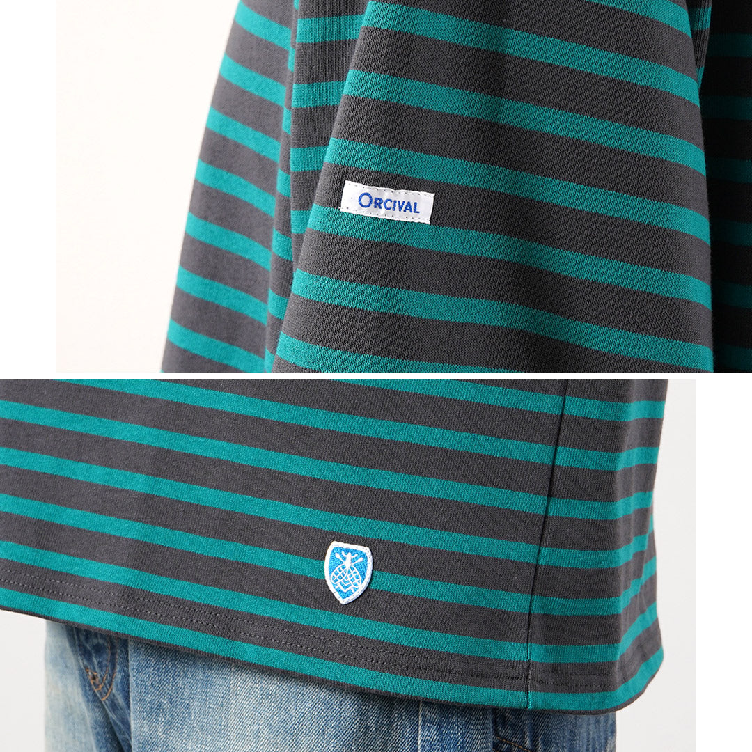 ORCIVAL / Crew Neck Long Sleeve Pullover French Basque Shirt
