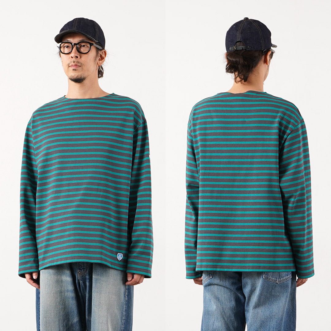 ORCIVAL / Crew Neck Long Sleeve Pullover French Basque Shirt