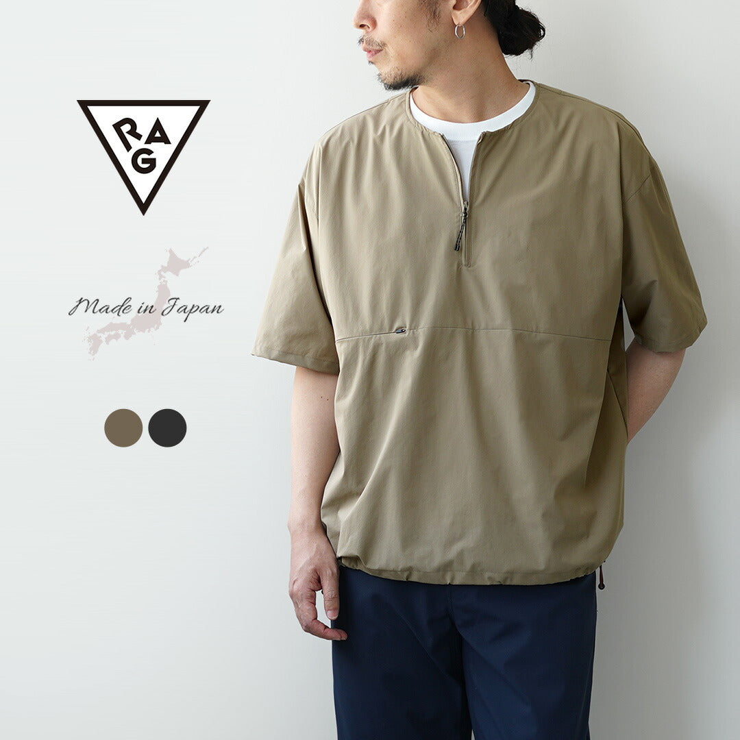 RAG / T-shirt pull à manches courtes demi-zip