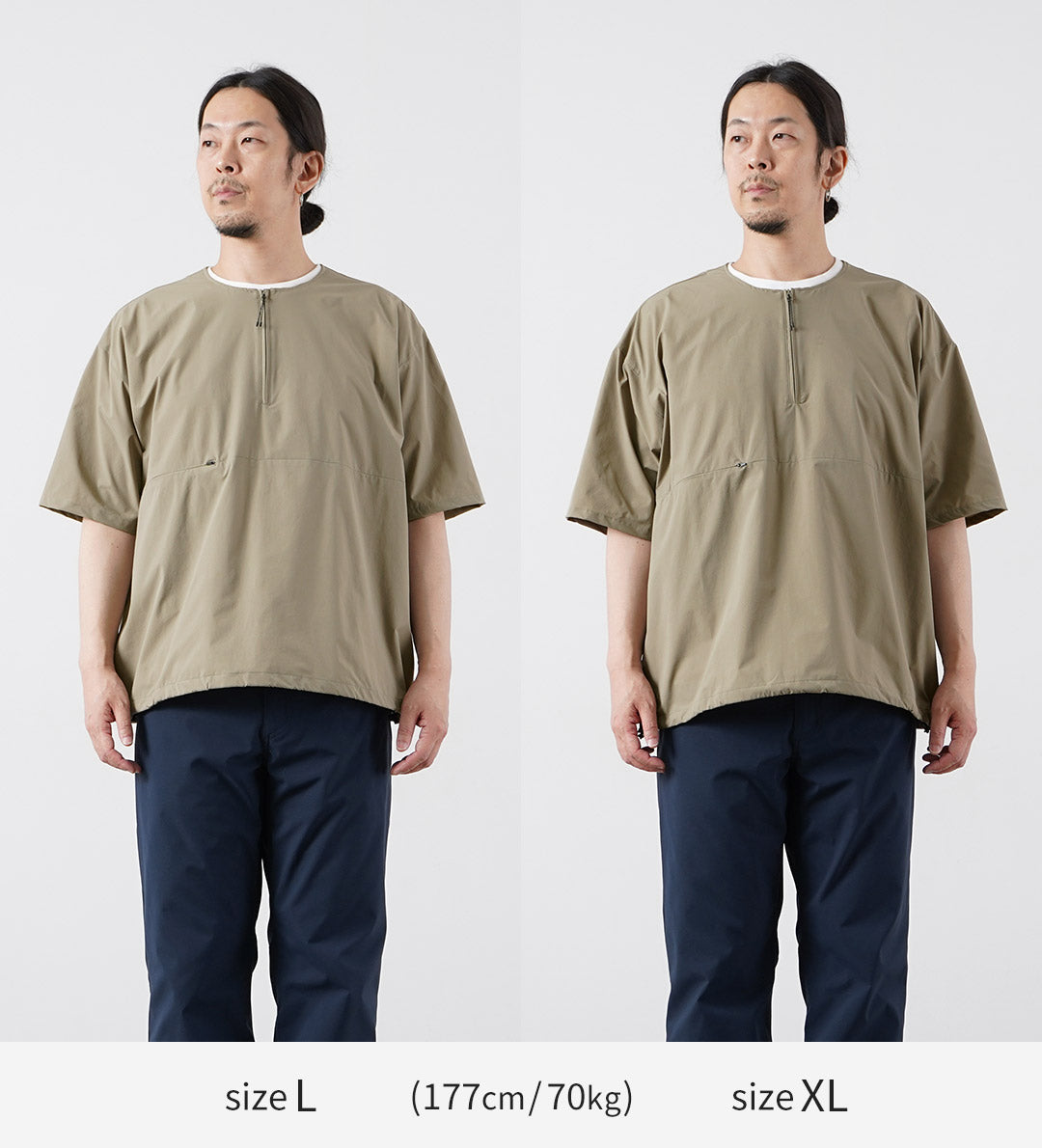 RAG / T-shirt pull à manches courtes demi-zip