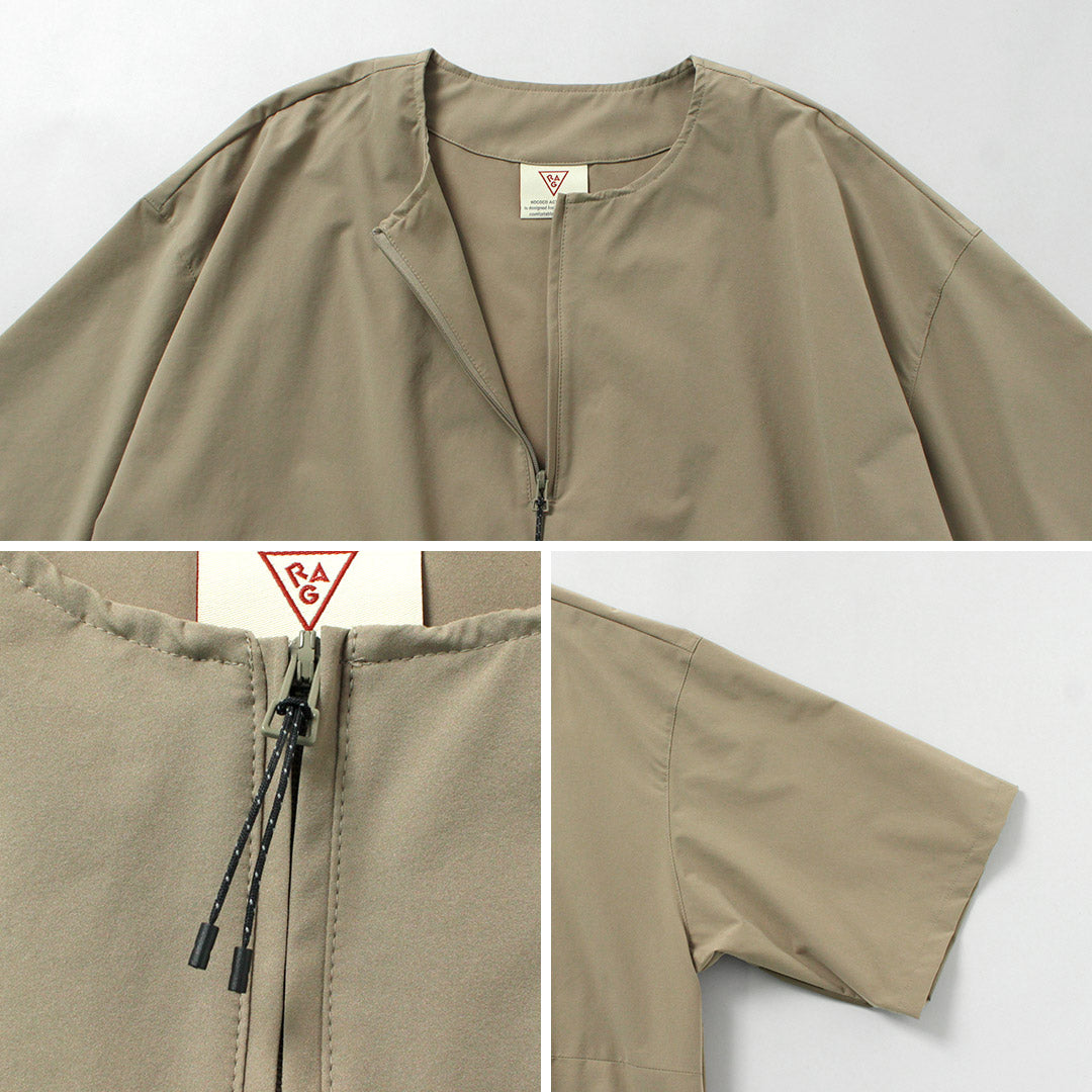 RAG / T-shirt pull à manches courtes demi-zip