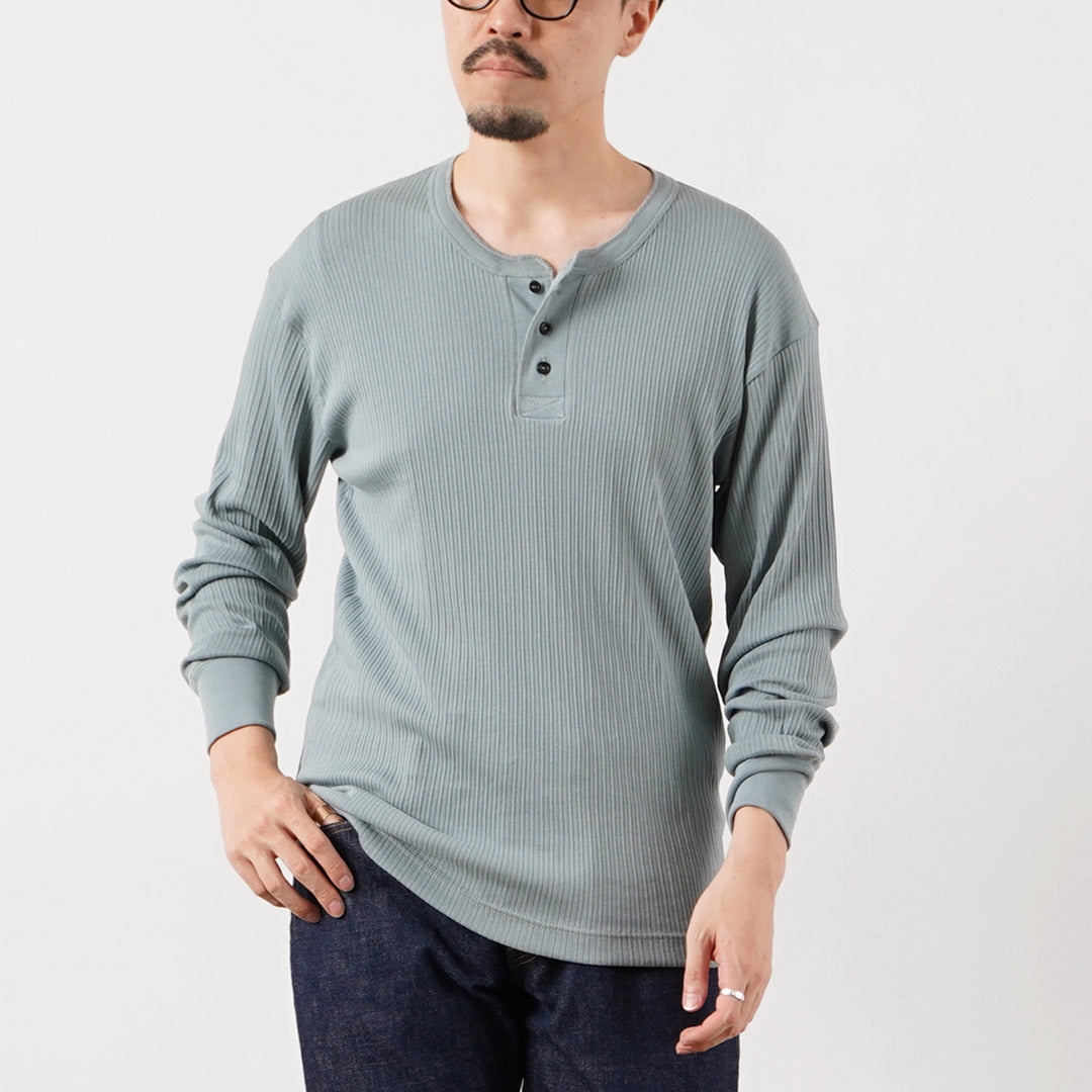 GICIPI / CASTORO Basic Fit Long Sleeve Henley Neck T-shirt