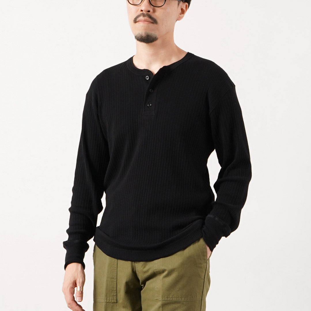 GICIPI / CASTORO Basic Fit Long Sleeve Henley Neck T-shirt