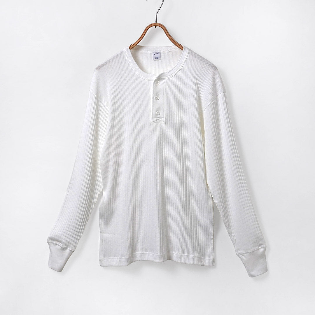 GICIPI / CASTORO Basic Fit Long Sleeve Henley Neck T-shirt