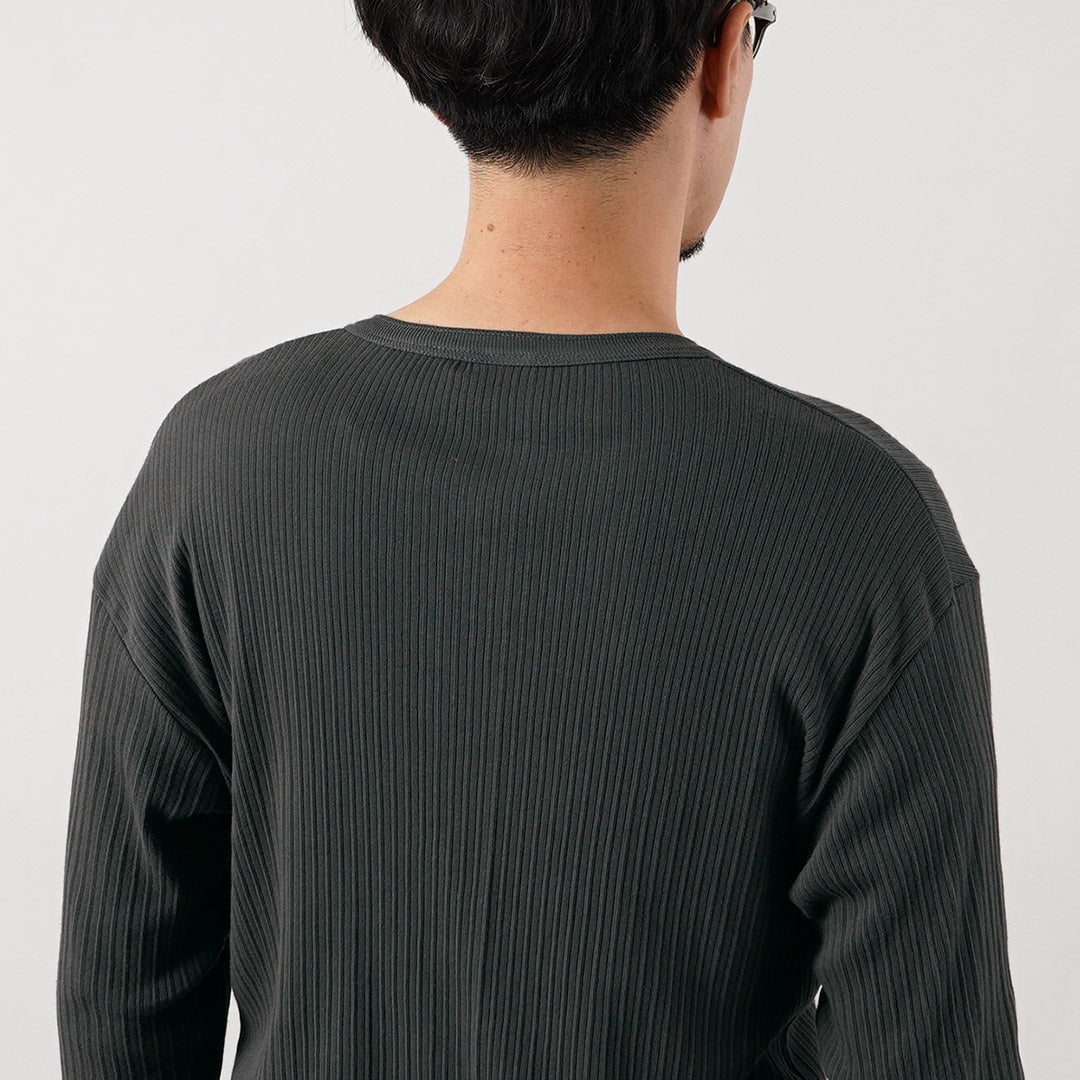 GICIPI / CASTORO Basic Fit Long Sleeve Henley Neck T-shirt