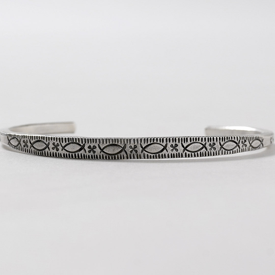 phaduA / Karen Silver Half-Circle Bangle