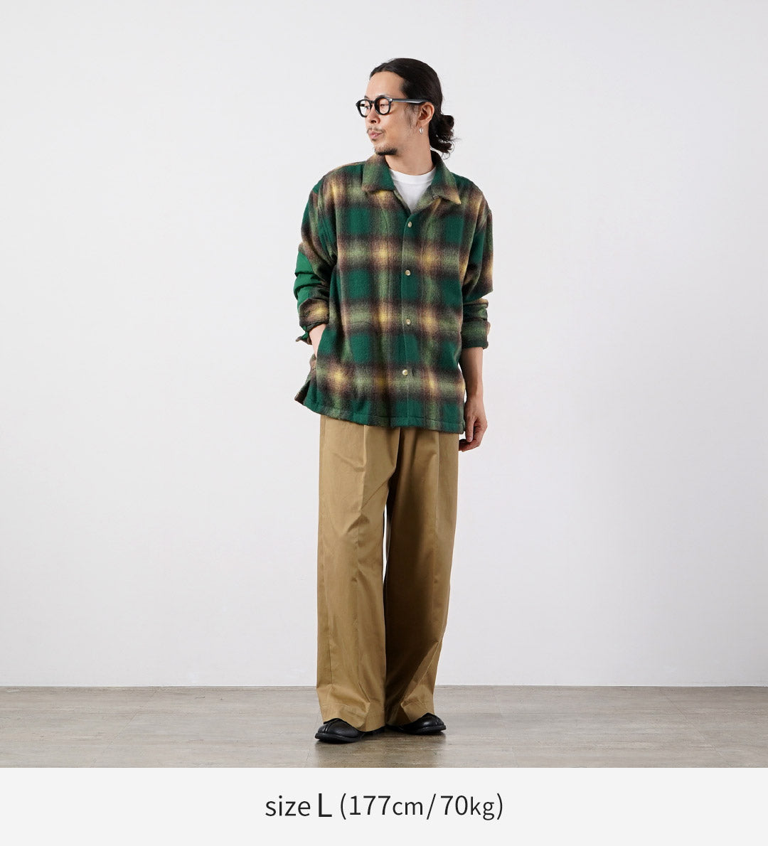 NORBIT / 옴브레 체크 셔츠