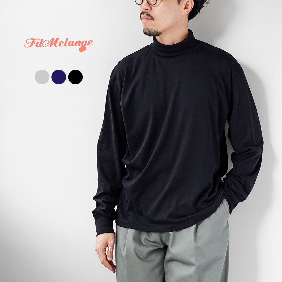 FILMELANGE / CORD Cotton-Cashmere Jersey Turtleneck T-Shirt