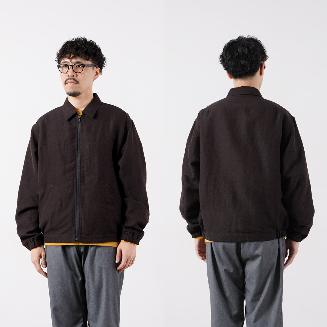 FUJITO / Wool-Linen Serge Zip-Up Blouson