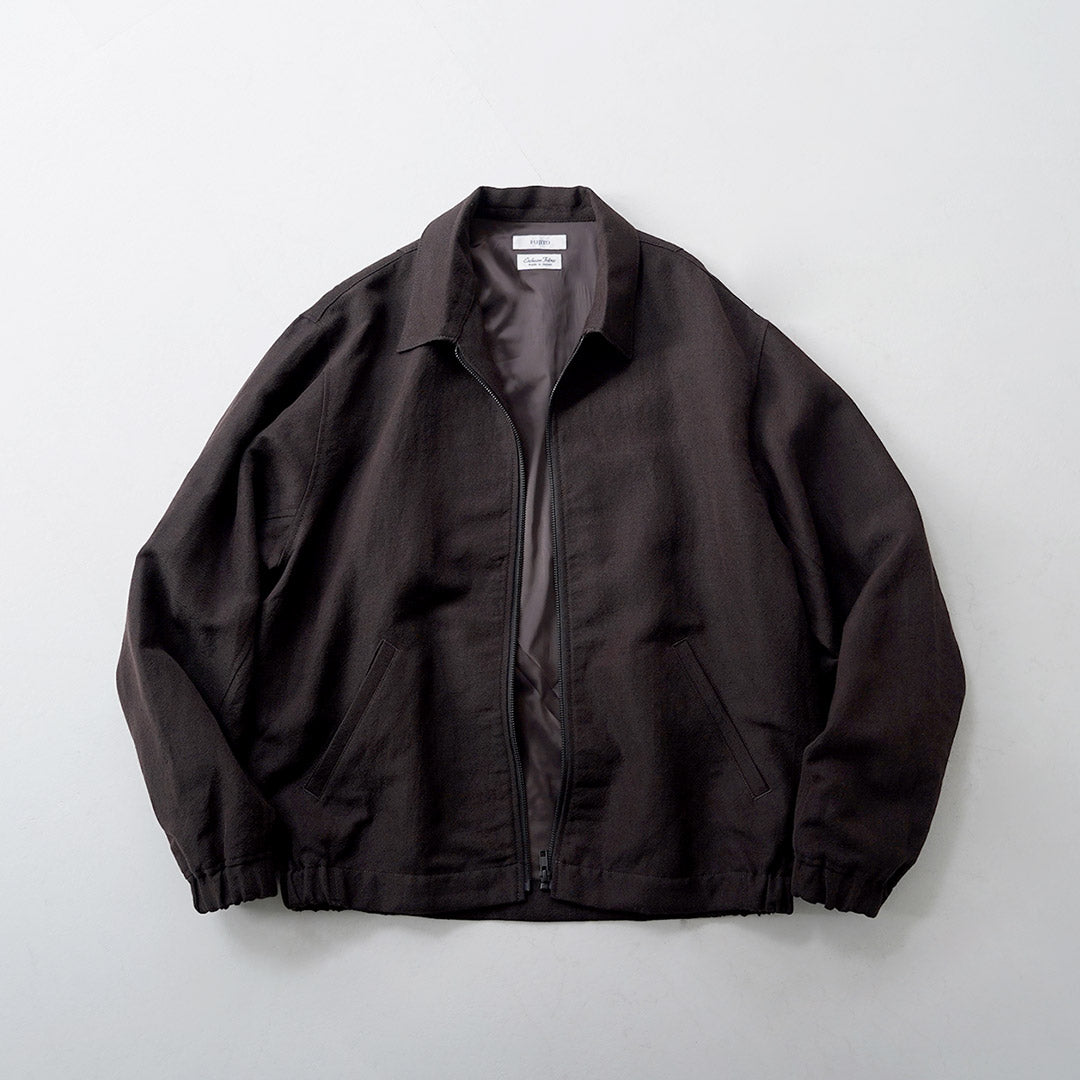 FUJITO / Wool-Linen Serge Zip-Up Blouson