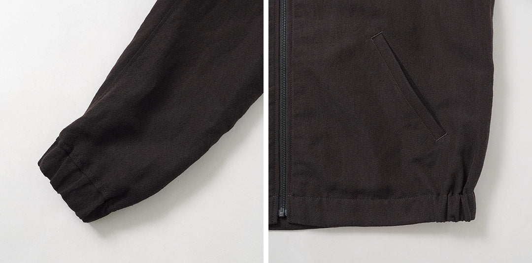 FUJITO / Wool-Linen Serge Zip-Up Blouson