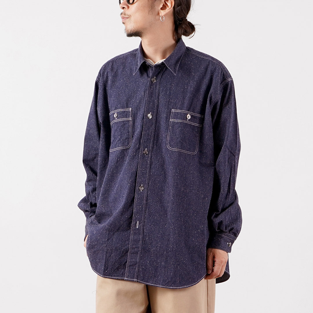 FUJITO / Nep Denim Chambray Oversized Work Shirt