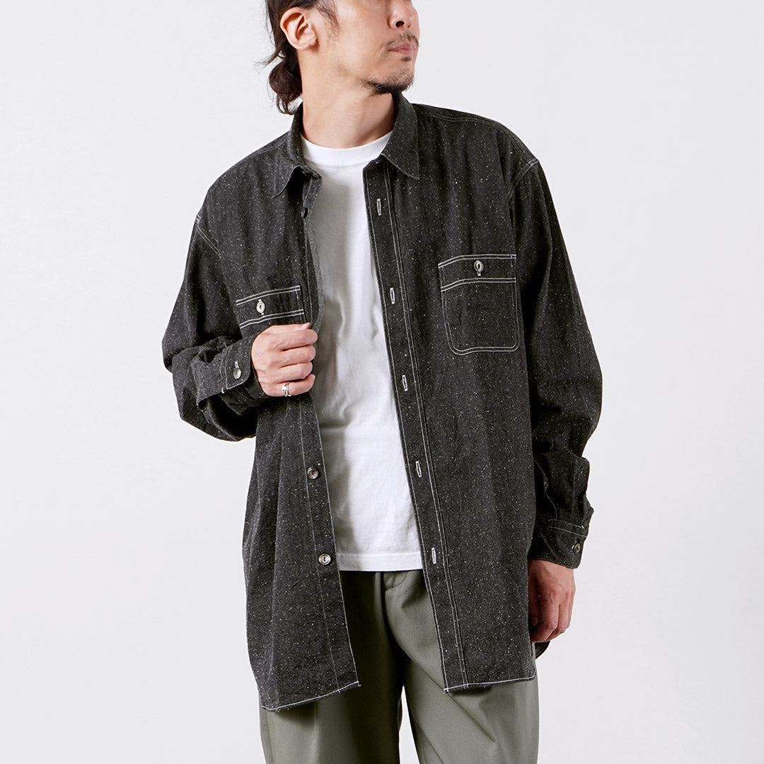 FUJITO / Nep Denim Chambray Oversized Work Shirt