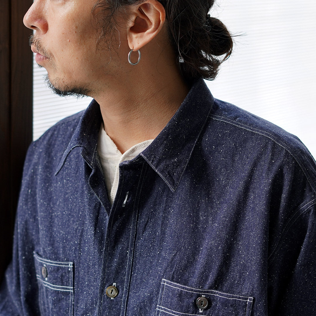 FUJITO / Nep Denim Chambray Oversized Work Shirt