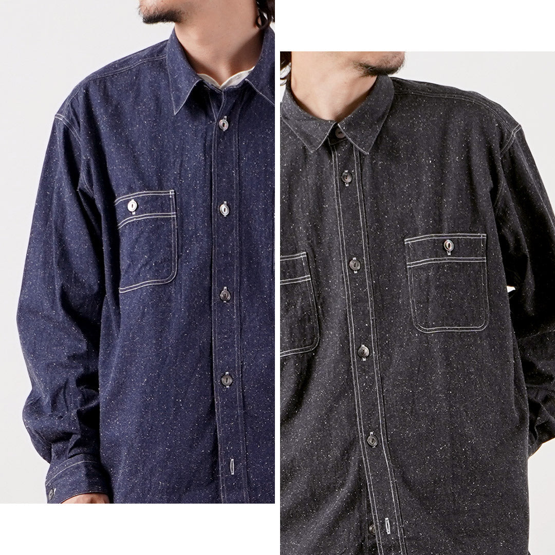 FUJITO / Nep Denim Chambray Oversized Work Shirt