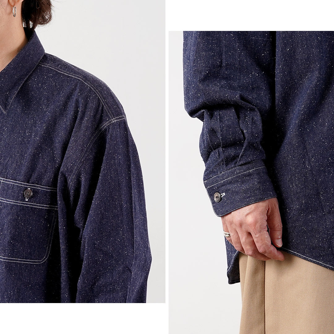 FUJITO / Nep Denim Chambray Oversized Work Shirt