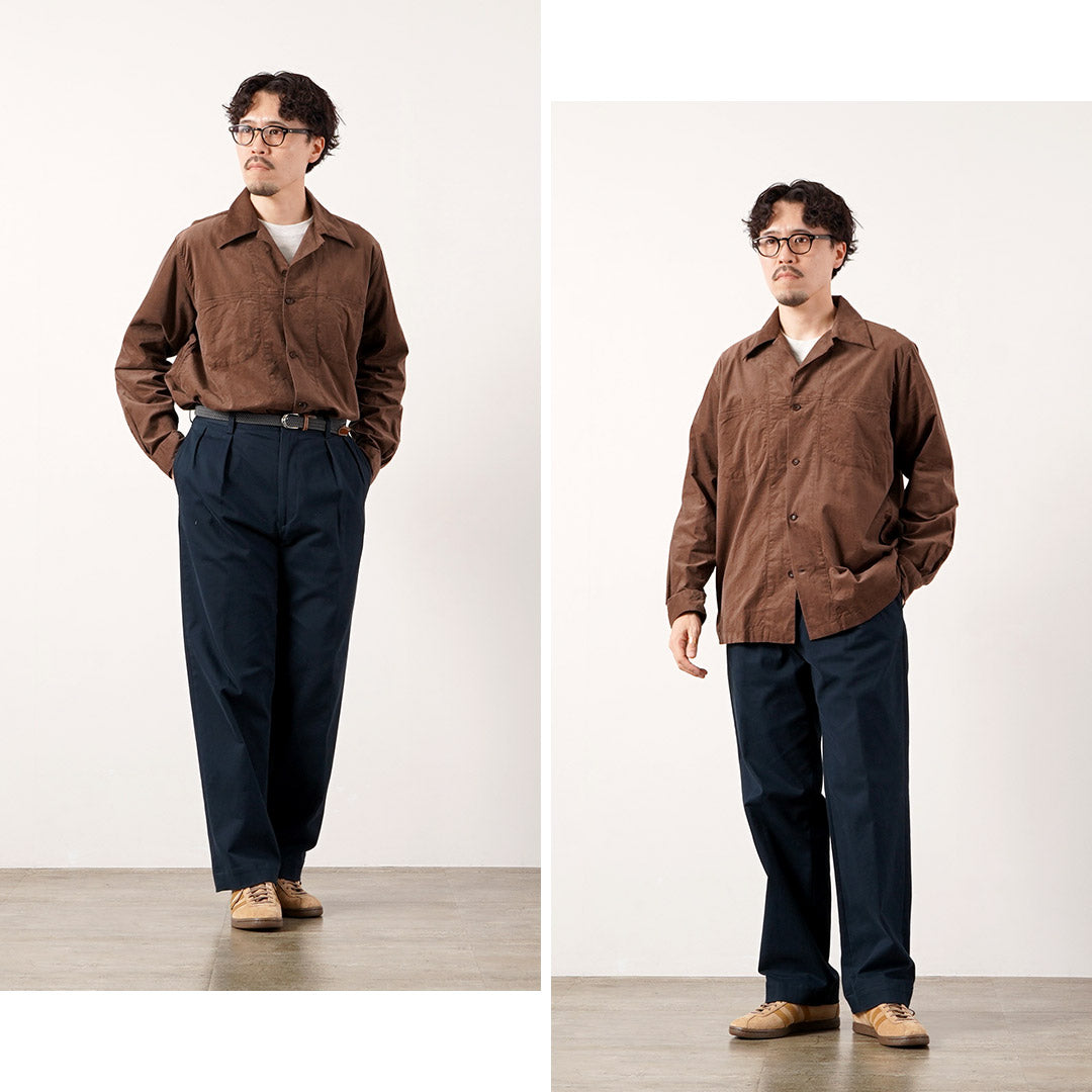 FUJITO / Corduroy Open Collar Shirt