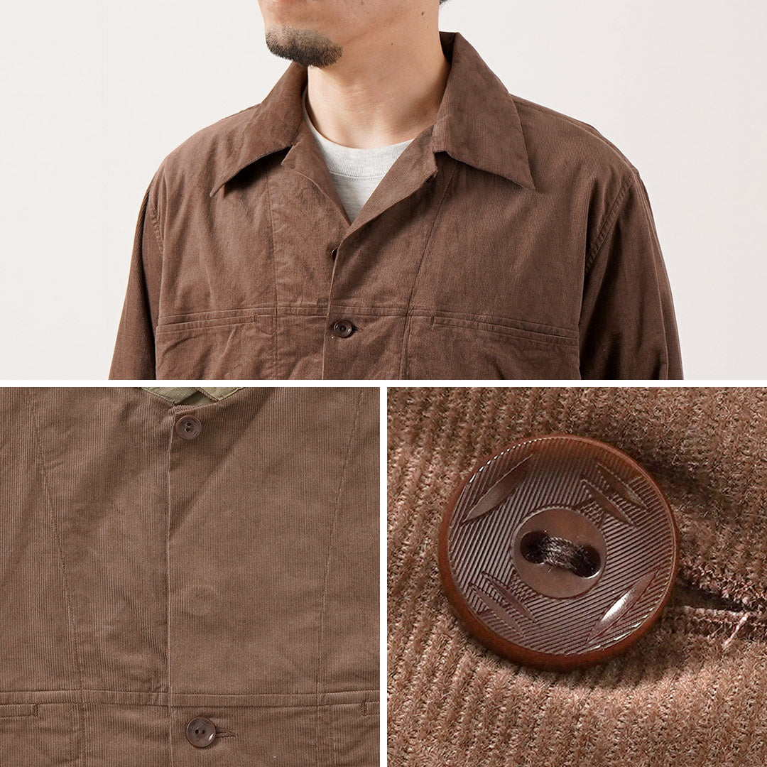 FUJITO / Corduroy Open Collar Shirt