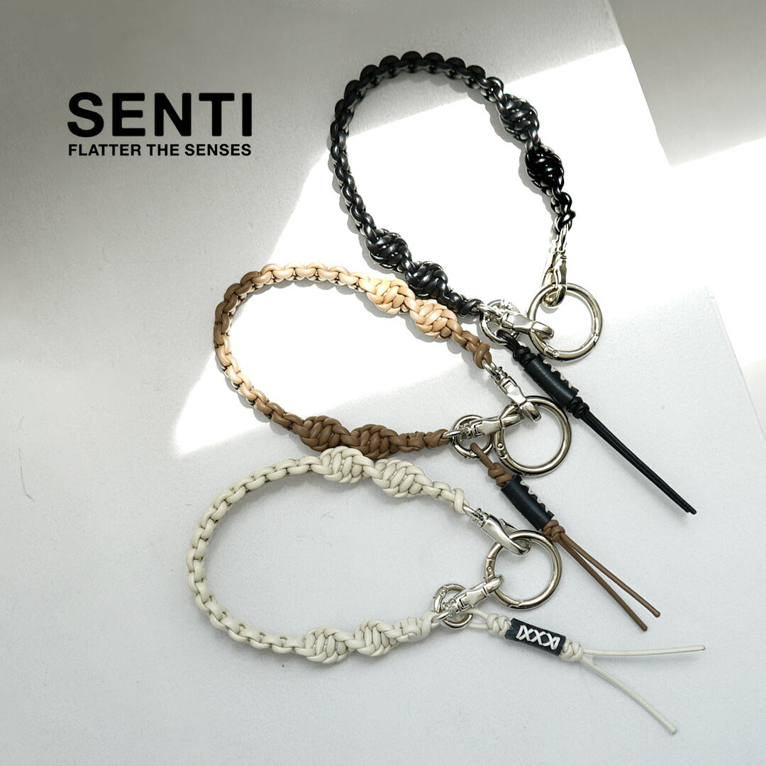 SENTI / 땋은 가죽 핸드 스트랩