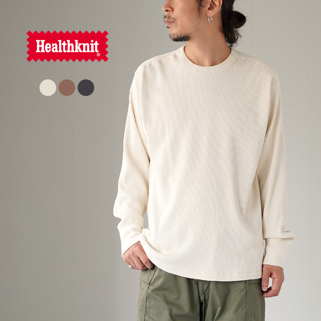 HEALTHKNIT / Army Rib Crewneck Long Sleeve