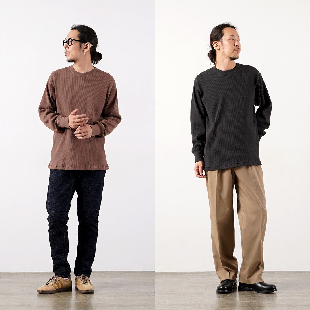 HEALTHKNIT / Army Rib Crewneck Long Sleeve