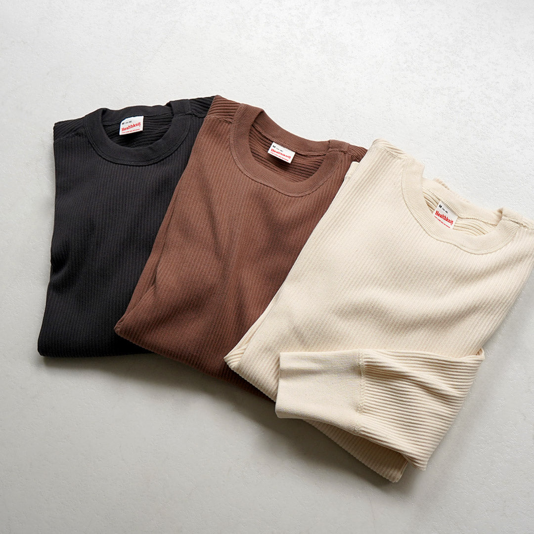 HEALTHKNIT / Army Rib Crewneck Long Sleeve