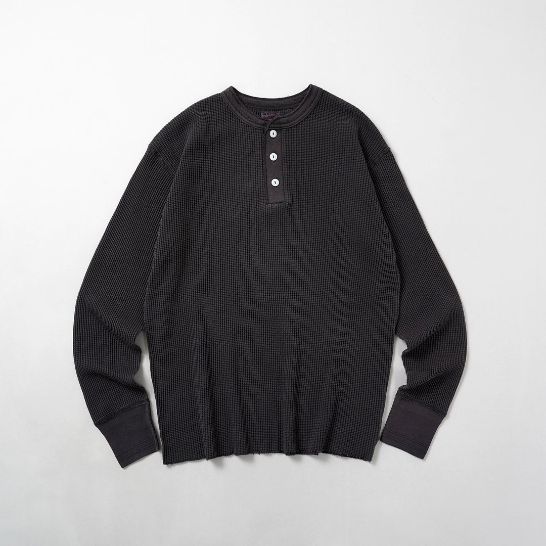 HEALTHKNIT / Thermal King 華夫格亨利領長袖(染色)