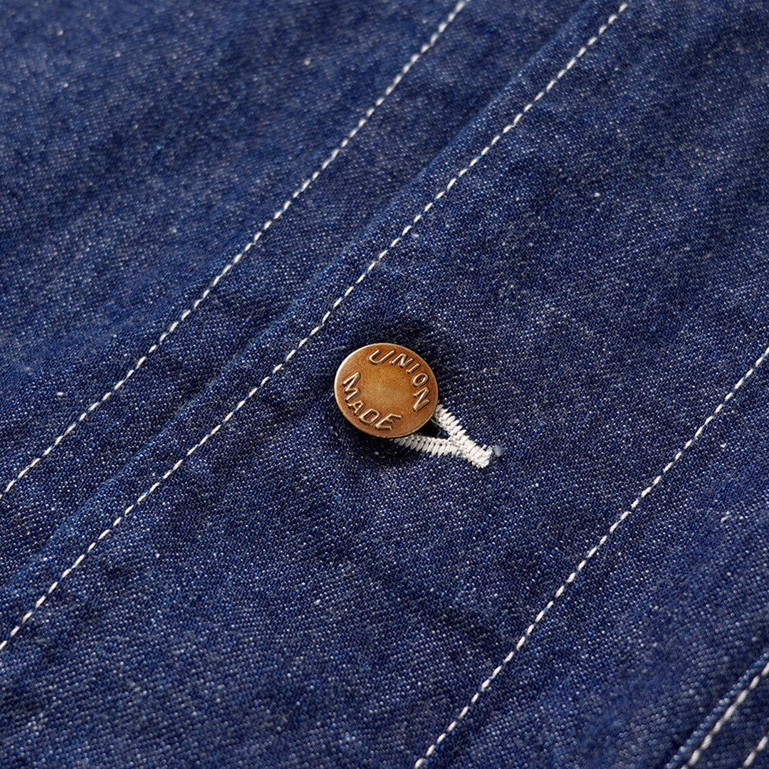 REMI RELIEF / 9.5oz Corduroy Collar Nep Denim Coverall