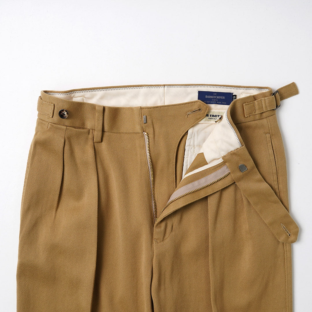 Pantalon chino large plissé Dobby Collaboration BARNSTORMER / FOB