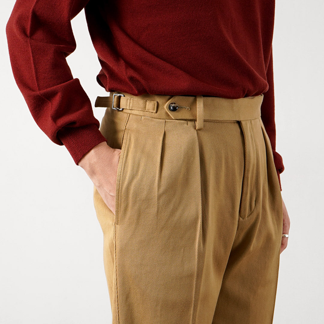 Pantalon chino large plissé Dobby Collaboration BARNSTORMER / FOB