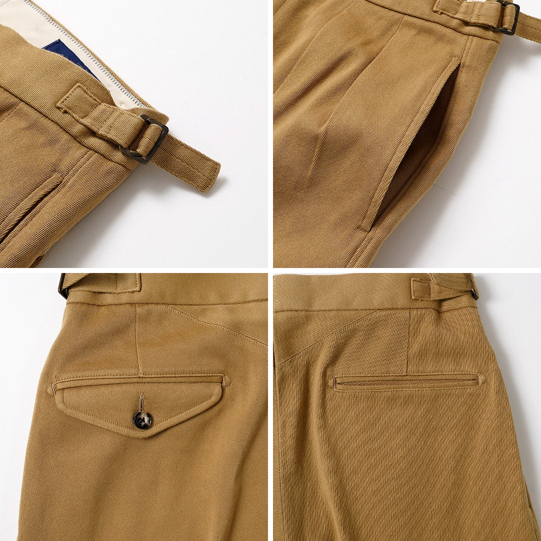 Pantalon chino large plissé Dobby Collaboration BARNSTORMER / FOB