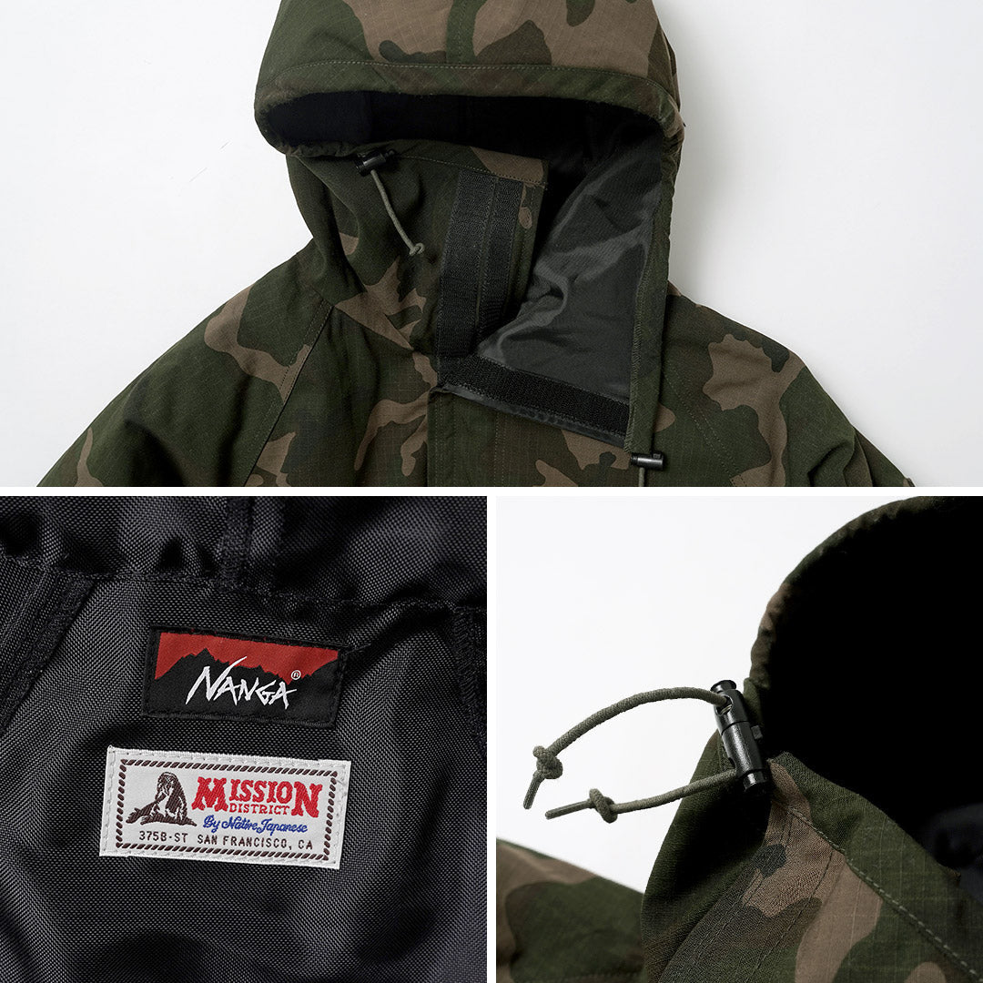 NANGA / 【Limited Production】 MISSION DISTRICT Collaboration Gas Protective Down Jacket