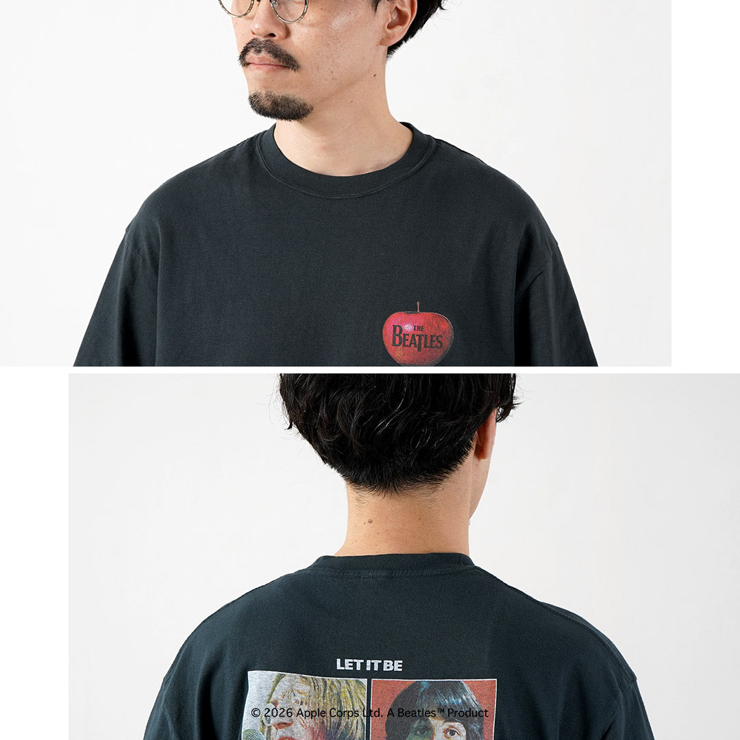 FREE RAGE / 비틀즈 × FREE RAGE Last Release 리사이클 코튼 반팔 티셔츠