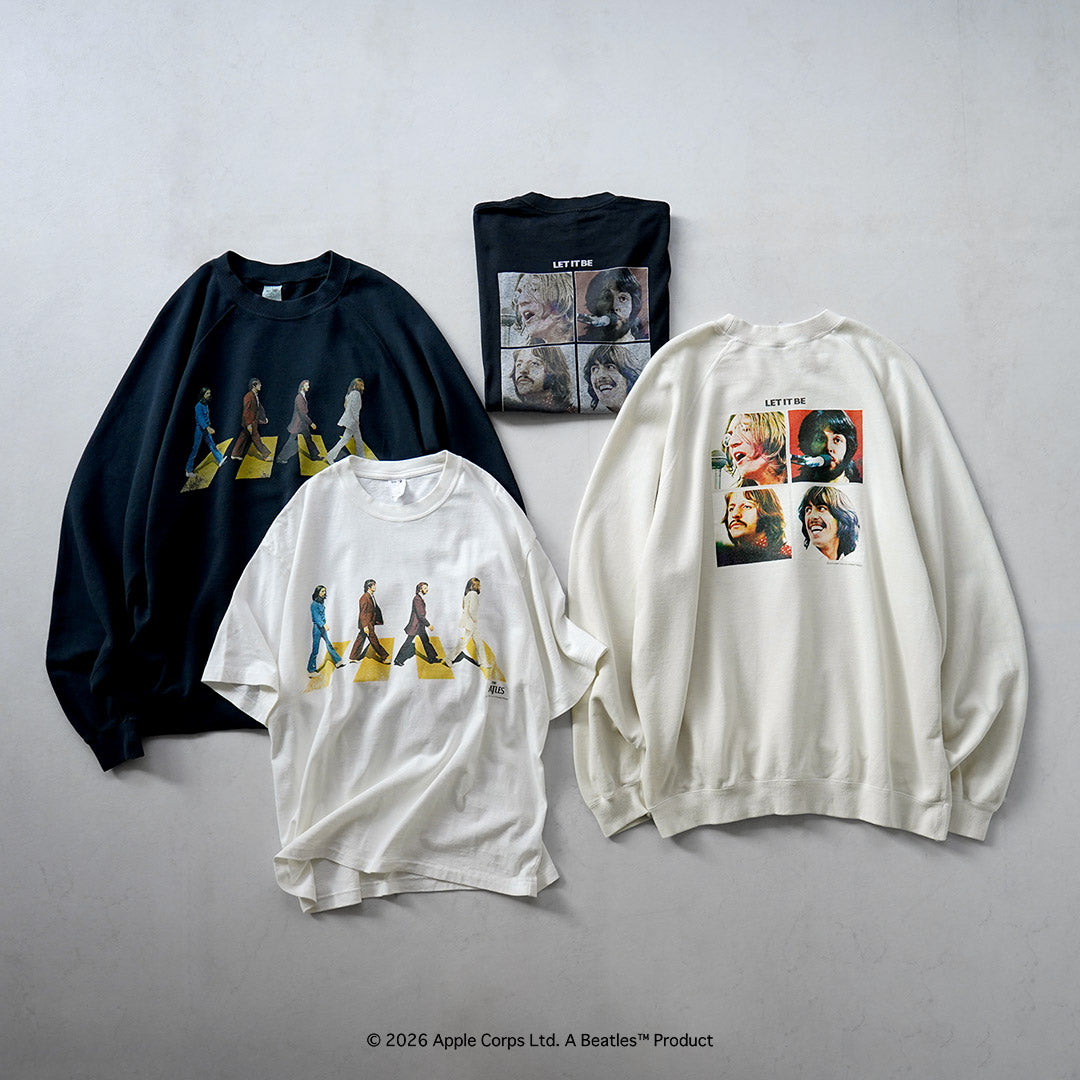 FREE RAGE / 비틀즈 × FREE RAGE Last Release 리사이클 코튼 반팔 티셔츠