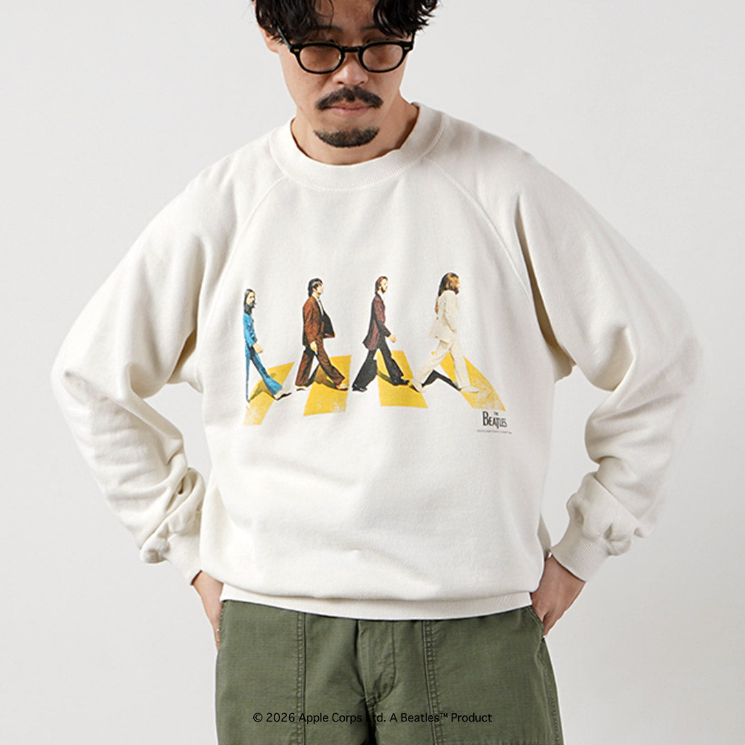 FREE RAGE / 비틀즈 × FREE RAGE Last Recording Raglan Crew 스웨트셔츠