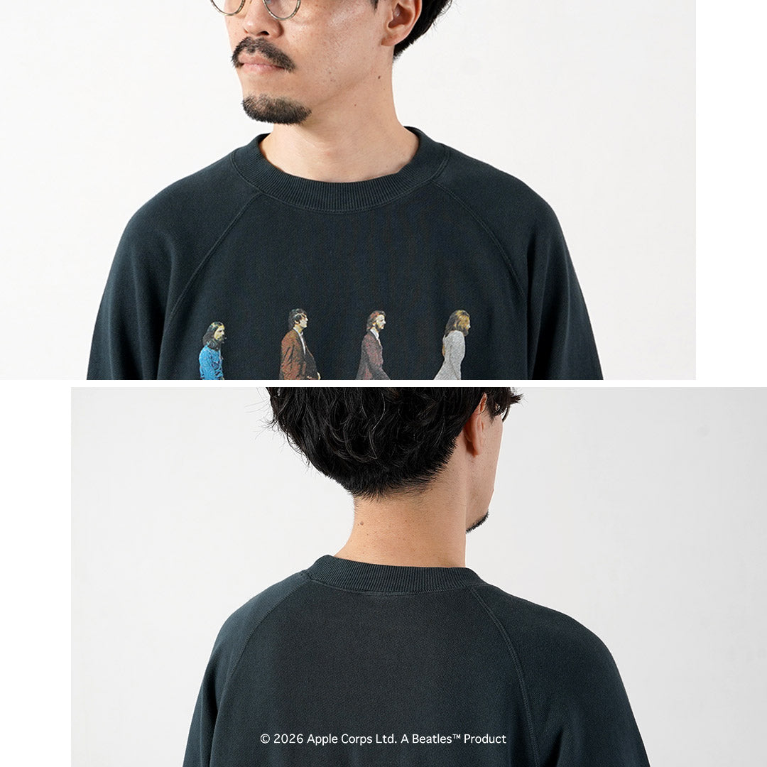 FREE RAGE / 비틀즈 × FREE RAGE Last Recording Raglan Crew 스웨트셔츠