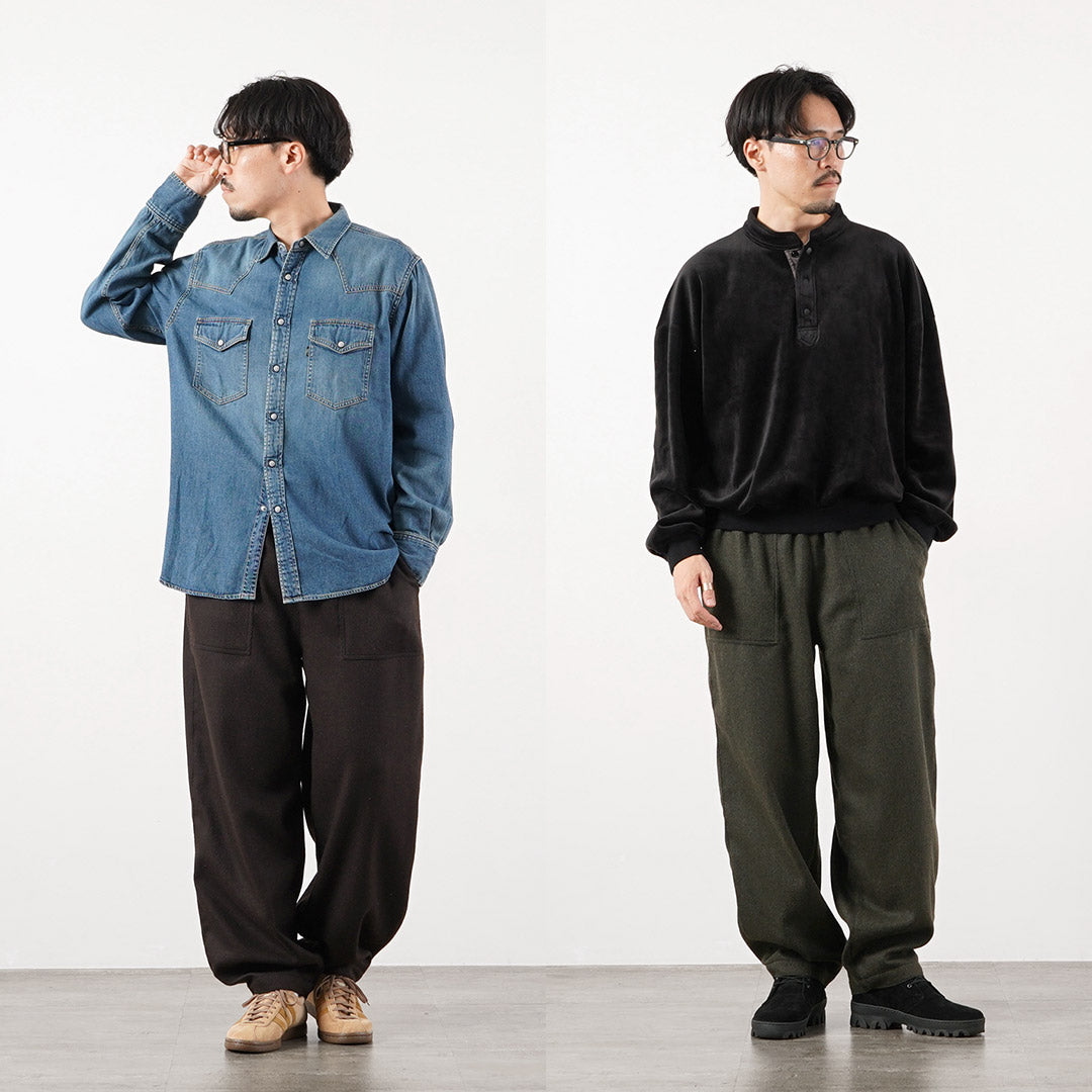KEMA DESIGNS /“羊絨克西寬錐形貝克休閒褲 - 羊毛”