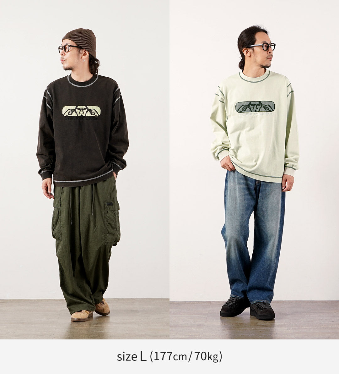 LQQK STUDIO / Graphic Stitch Crew Neck