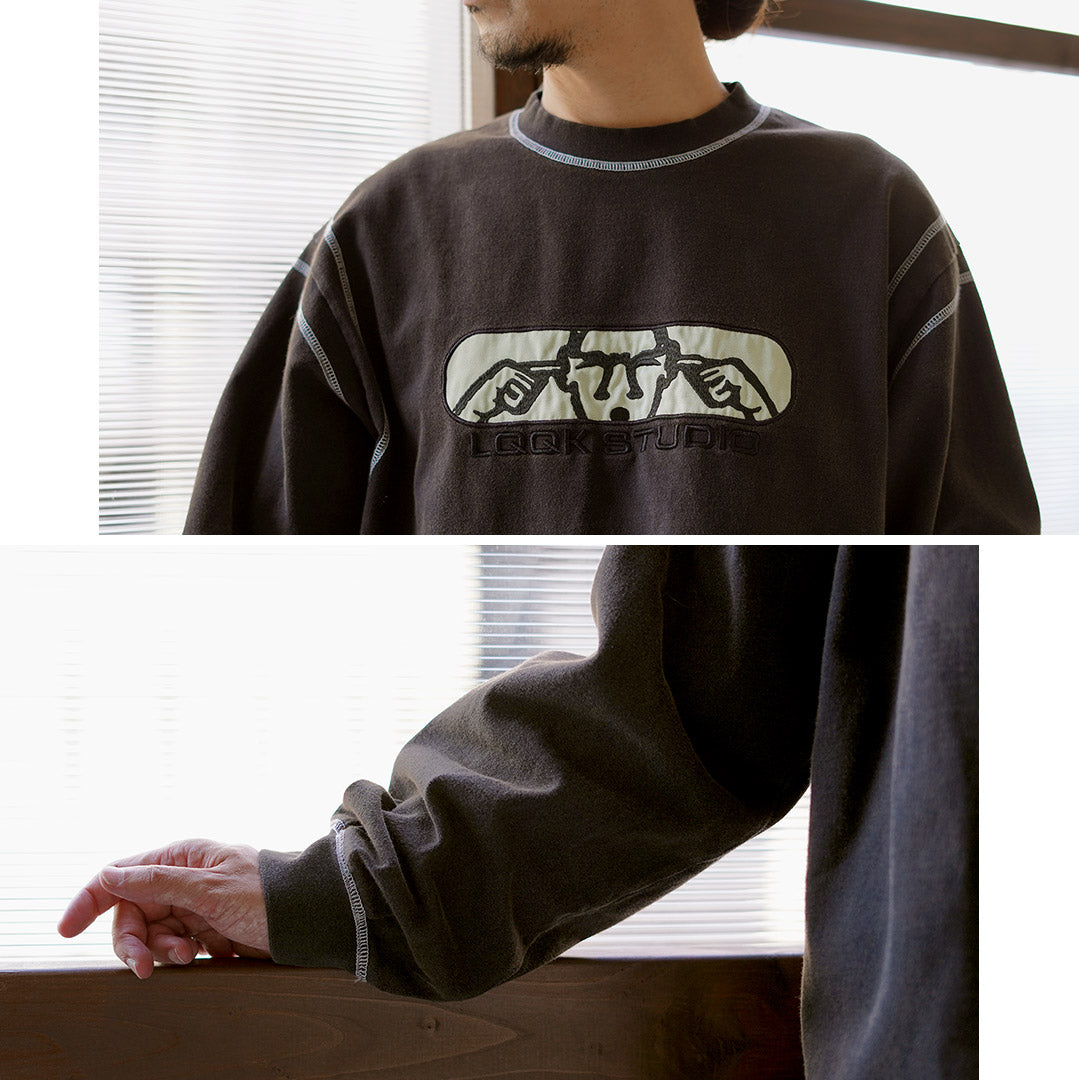 LQQK STUDIO / Graphic Stitch Crew Neck