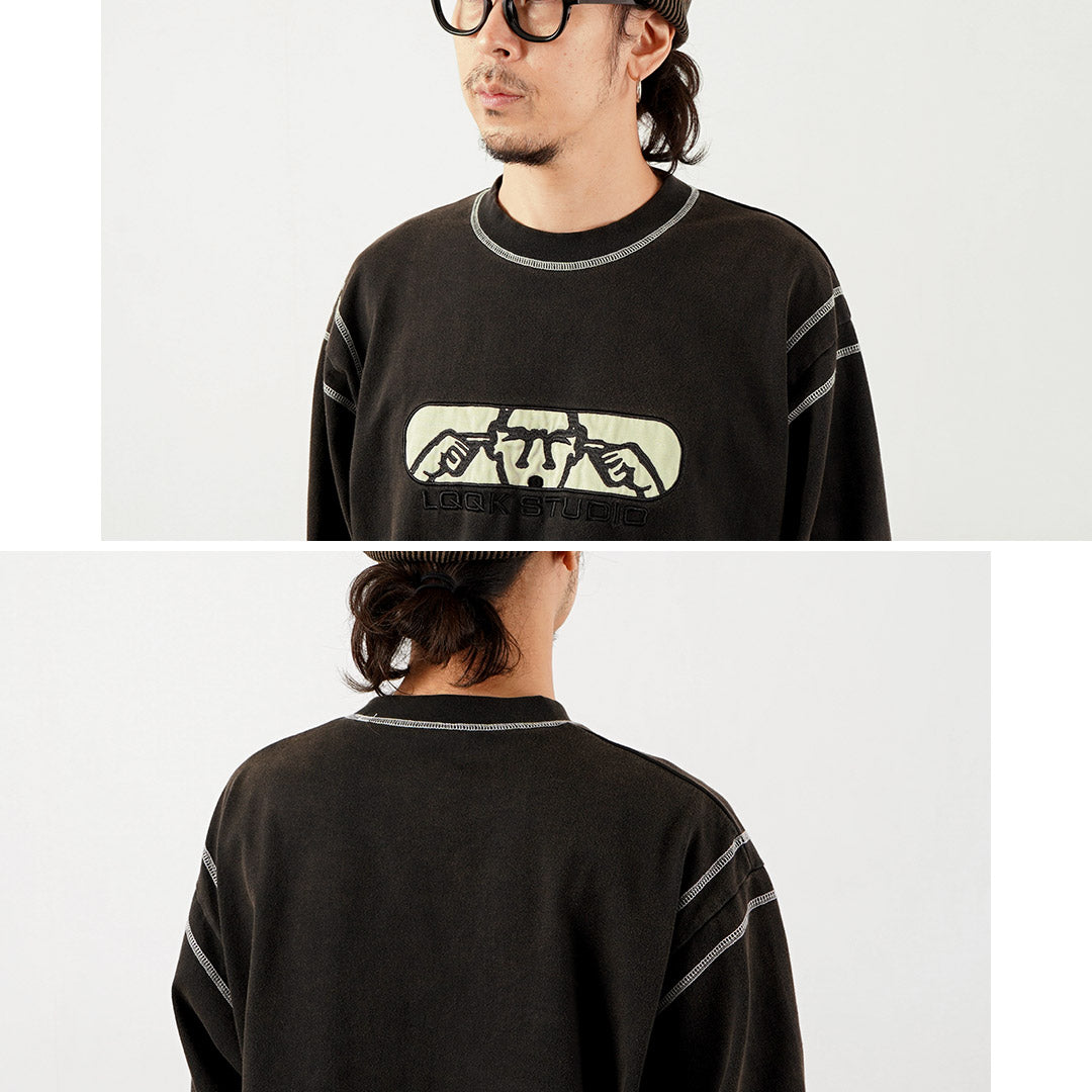 LQQK STUDIO / Graphic Stitch Crew Neck
