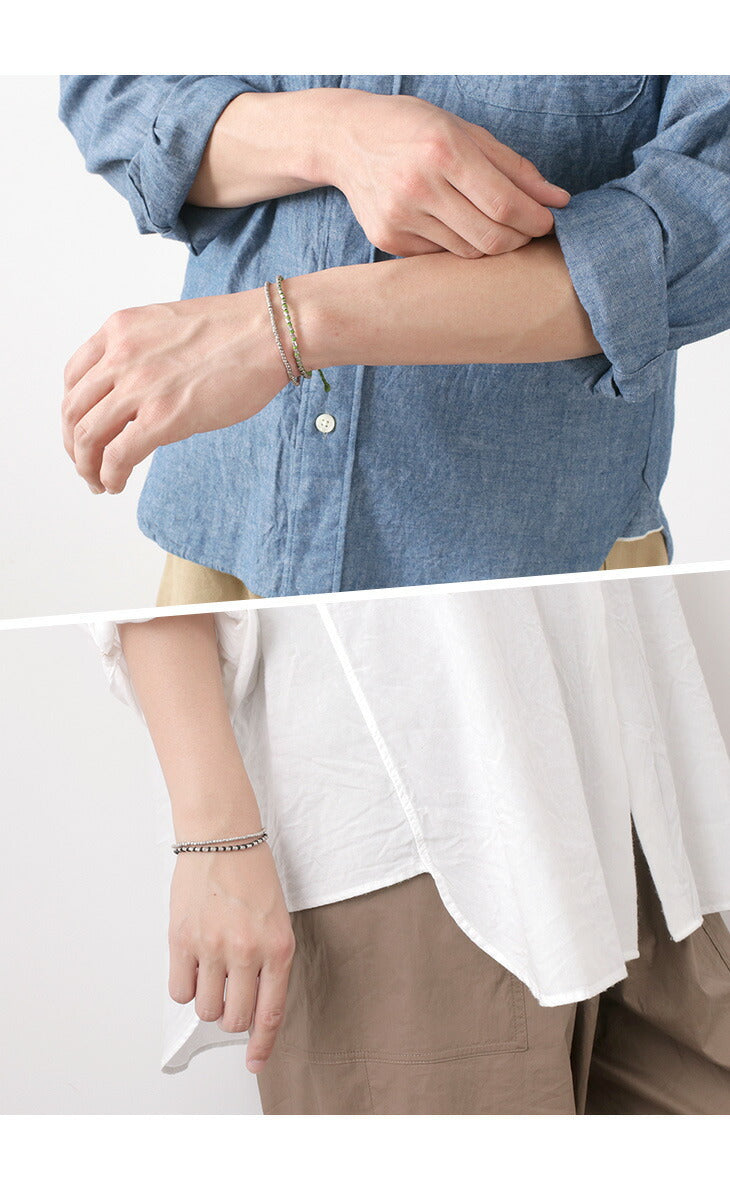 Brazalete de phadua / doble hebra con cordón encerado plateado