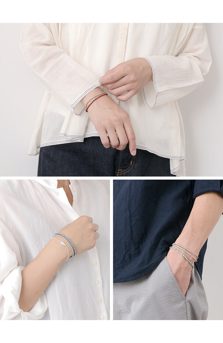Brazalete de phadua / doble hebra con cordón encerado plateado