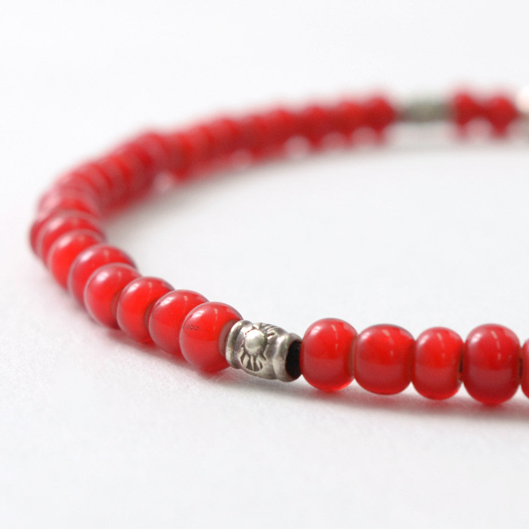Phadua / White Heart Beaded Anklet